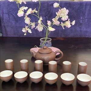 Brown Teapot and Cup Set